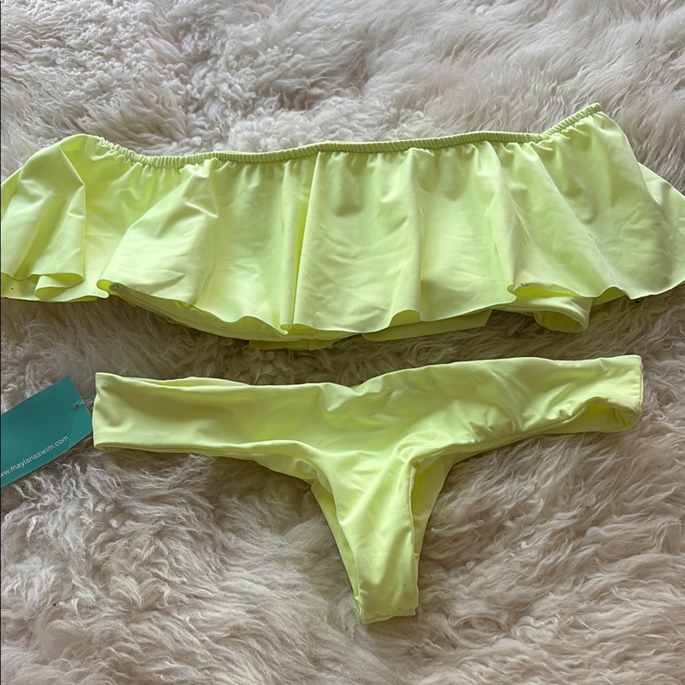 Lemon Yellow Bikini Set